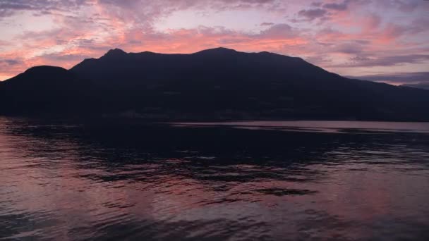 Verano Tarde en el Lago de Como en el norte de Italia, Europa . — Vídeos de Stock