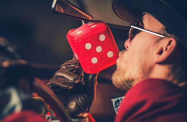 Jugador de casino con suerte — Foto de Stock