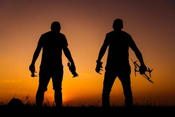 People Playing with Drones — Stock Photo, Image