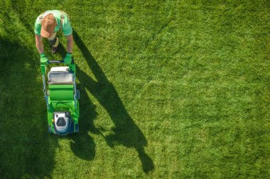 Lawn Moving Aerial Photo clipart