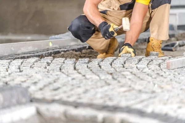 Κατοικίες Brick Driveway — Φωτογραφία Αρχείου