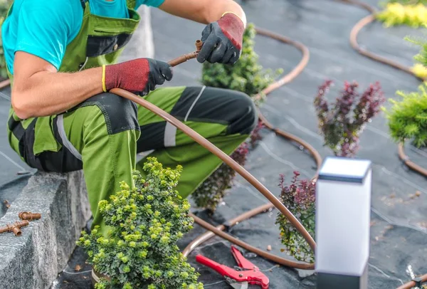 Irrigatiesysteem voor gebouwen — Stockfoto