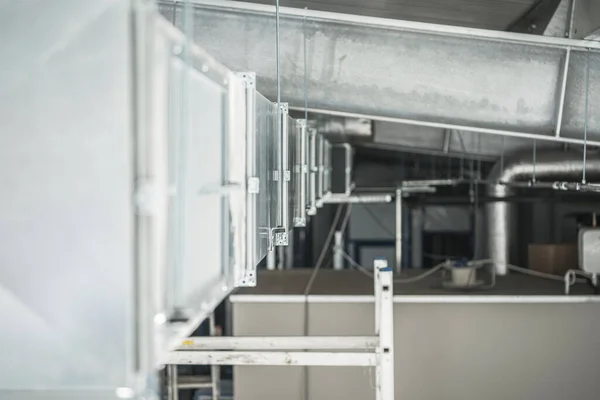 Luftbelüftung Heizung Und Kühlung Decke Schacht Warehouse Air Conditioning System — Stockfoto