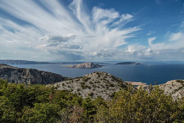 Scenic Summertime Kepulauan Kroasia Barat Laut Dan Laut Mediterania Panorama — Stok Foto