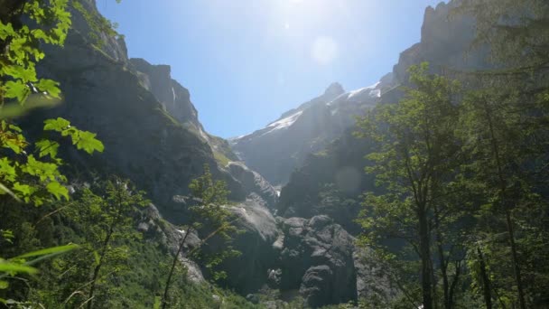 European Famous Destination Grindelwald Ελβετία Περιοχή Scenic Summer Mountain Vista — Αρχείο Βίντεο