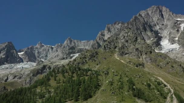 Scénická Letní Horská Krajina Italských Alp Letecké Záběry Vel Ferret — Stock video