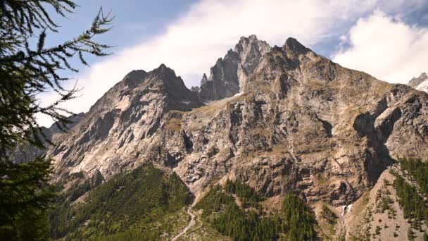 Scenic Summer Landscape Mont Blanc Massif — стокове відео