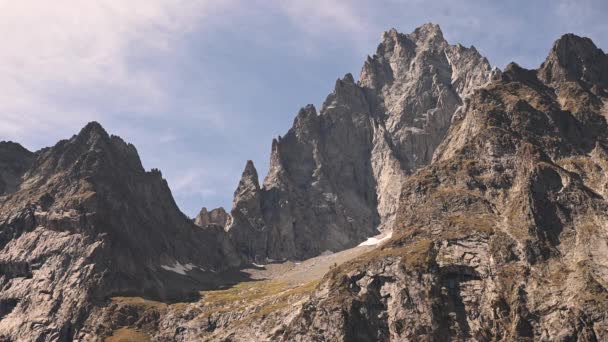 Гранітні Альпійські Вершини Італійських Альп Mont Blanc Massif Region — стокове відео