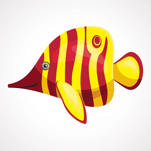 Aquarium jaune savon dessin animé poisson dessin vectoriel — Image vectorielle