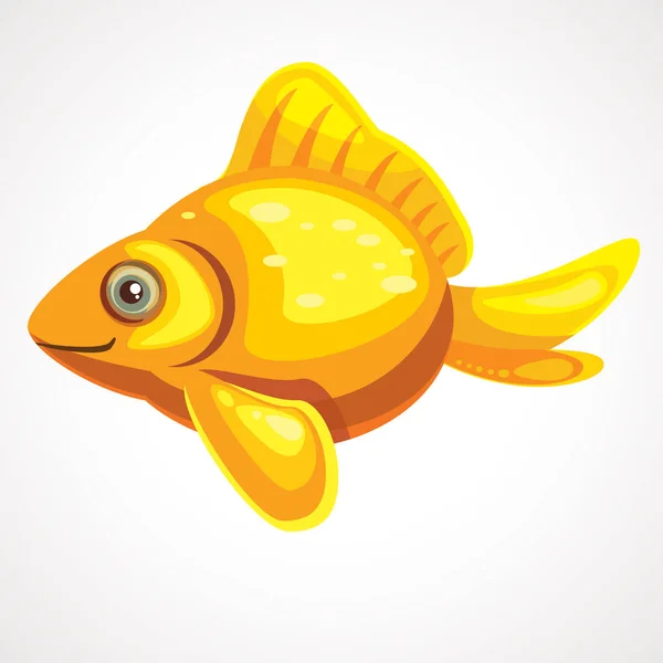 Goldfisch isoliert auf weißem Hintergrund — Stockvektor
