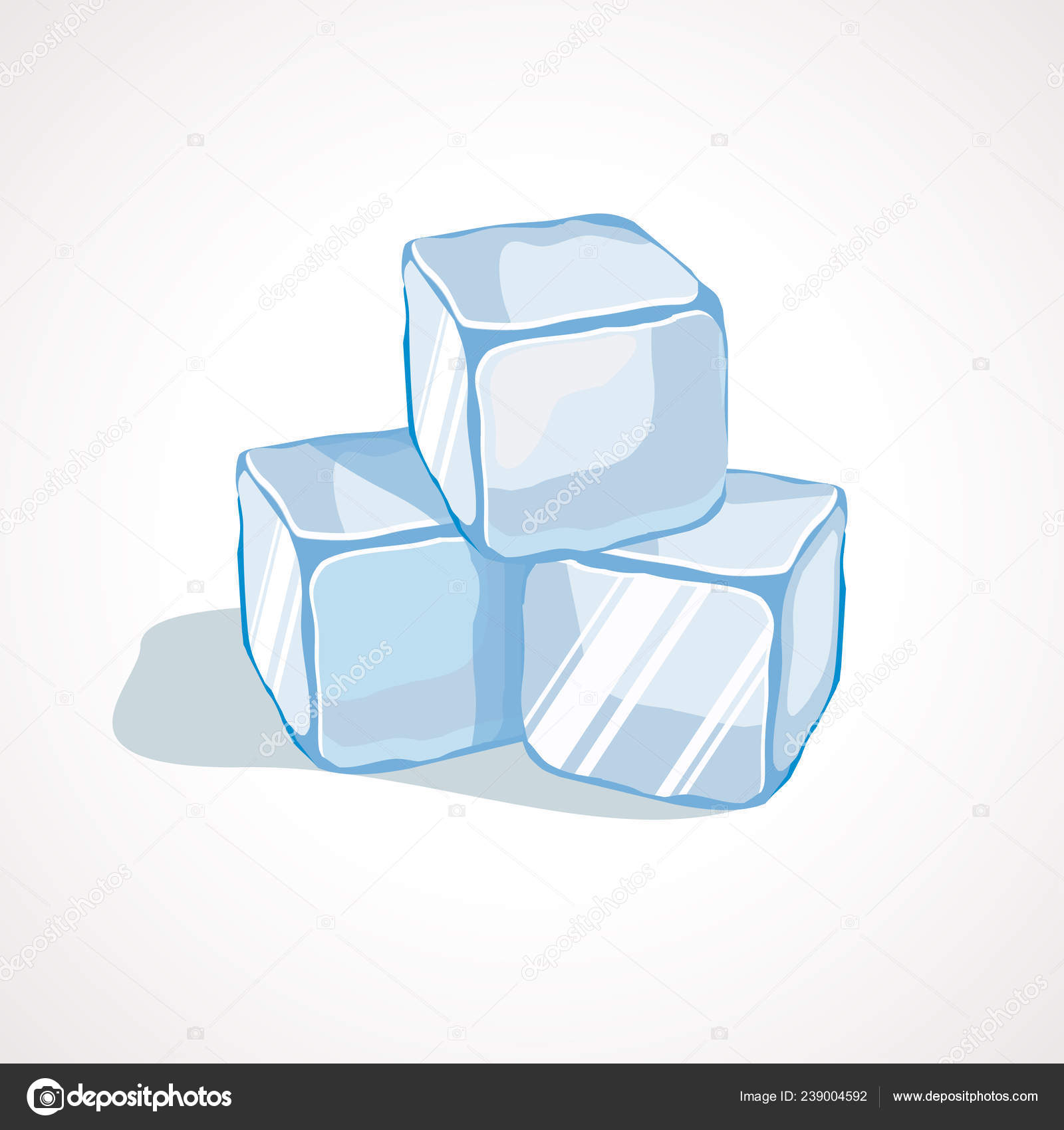 Vector illustration of cartoon blue ice cubes Stock Vector Image by  ©Bodanochka #239004592