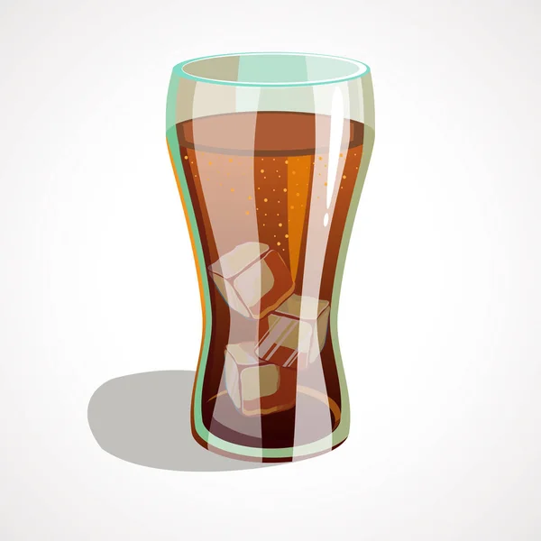 Illustrazione vettoriale di un bicchiere di cola — Vettoriale Stock