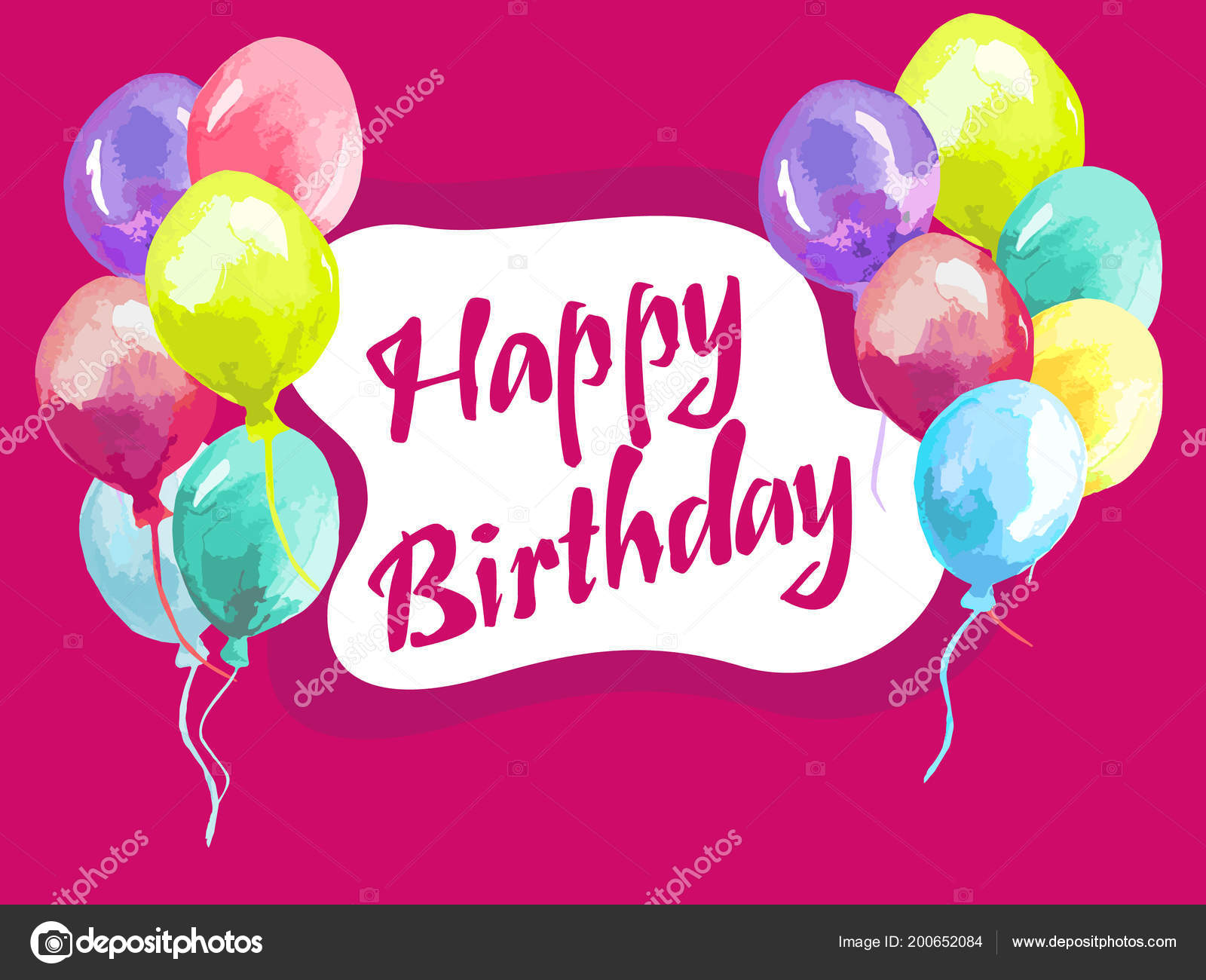 Happy Birthday Card Balloons Vector Illustration Wallpaper Banner Announcement Poster Vector Image By C Dulya Vector Stock Happy Birthday Card Balloons Vector Illustration Wallpaper Banner Announcement Poster Vector Image By C Dulya Vector Stock