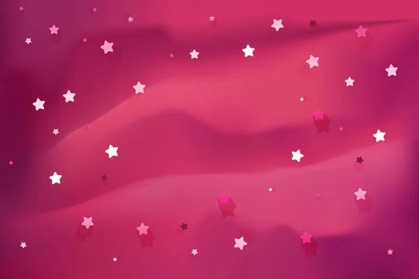 Abstrakter Hintergrund Für Design Vektor Dunkelrosa Vektoranordnung Mit Hellen Sternen — Stockvektor