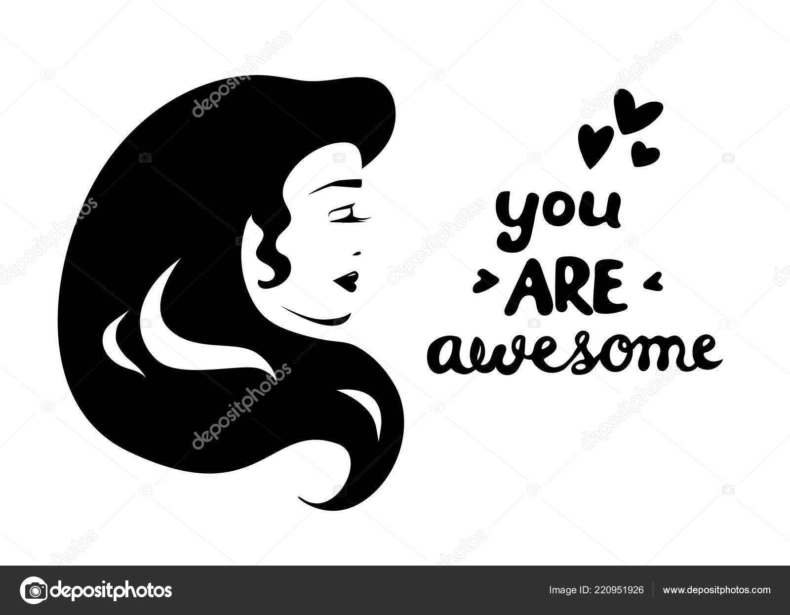 Decorative Fashion Girl Beautiful Woman Silhouette Young Girl