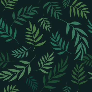 Yumuşak yaprakları desen. Sonsuz arka plan. Seamless.Printing vektör kumaş, giyim, ambalaj kağıdı, çiçek arka plan