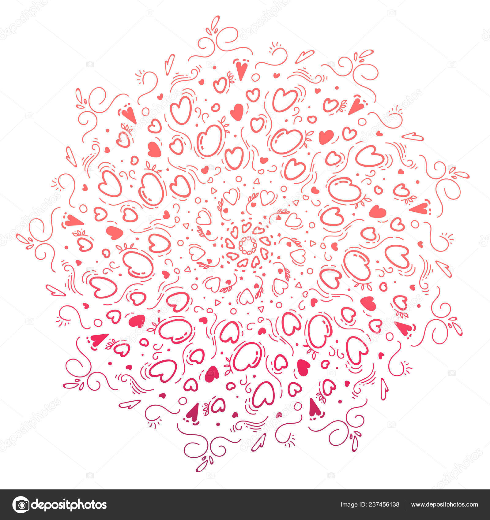 Modèle De Doodle De Mandala Dessiné Main En Zentangle Style