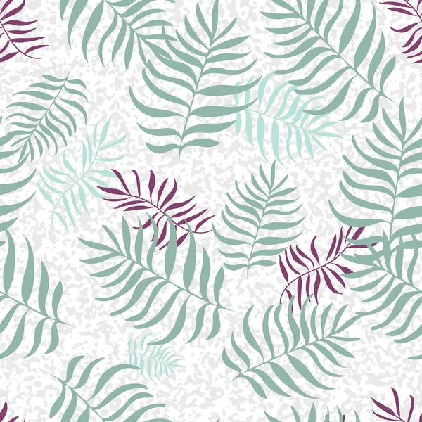 Feuilles de palmier tropical motif sans couture. Illustration vectorielle sur fond blanc. Modèle sans couture vectoriel. Illustration tropicale. Feuillage de jungle. pour Impression, Textile, Maillot de bain Papier tissu — Image vectorielle