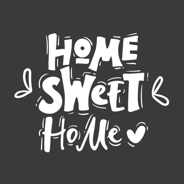 ホーム甘い家、ベクトルイラスト。黒の文字デザイン要素 . — ストックベクタ