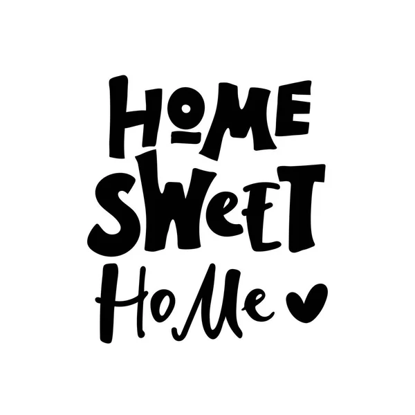 Hogar dulce hogar, ilustración vectorial. Letras Elementos de diseño en blanco . — Vector de stock