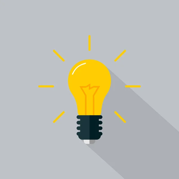 Bulb plat Icon pe — Vector de stoc