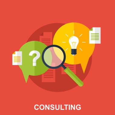 İş danışmanlığı için düz tasarım konsepti