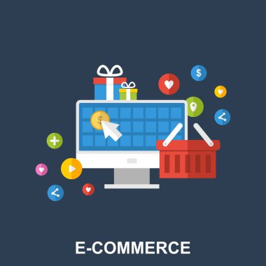 Düz vektör tasarım konsepti ile