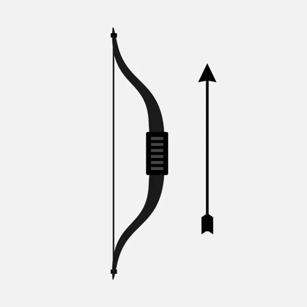 Pfeil und Bogen flache Vektorsymbole. — Stockvektor