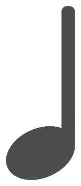 Vektör düz müzik notu simgesi