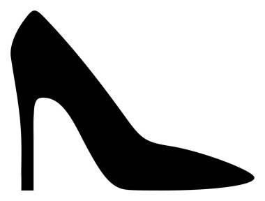 Vektör düz yüksek topuk Lady Ayakkabı simgesi