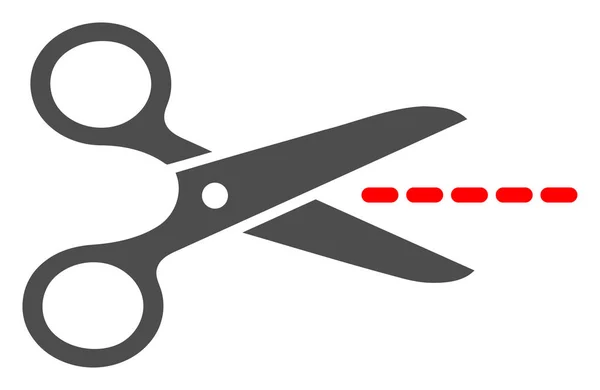 Wektor płaskie nożyczki linia ikona — Wektor stockowy