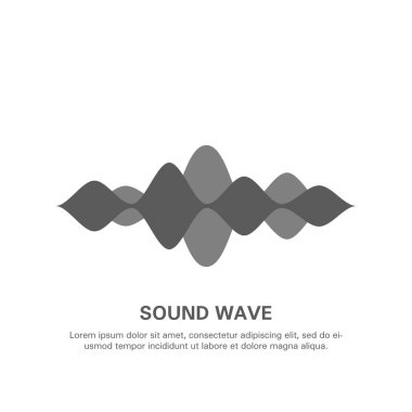Beyaz zemin üzerinde izole edilmiş bir ses dalgası görüntüsü.