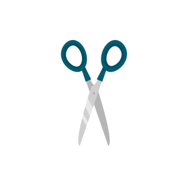 Beyaz arkaplanda izole edilmiş makas simgesi.