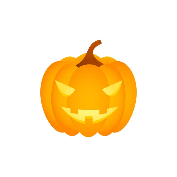 Isolato zucca testa di Halloween su sfondo bianco. — Vettoriale Stock