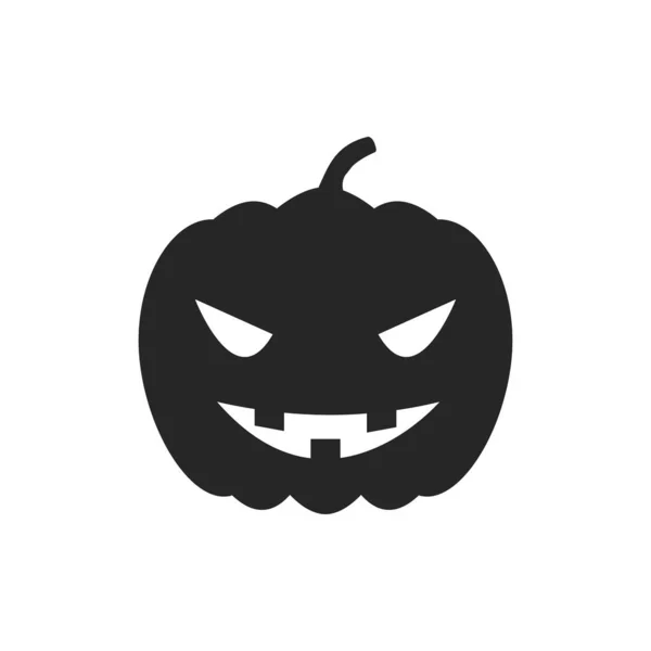 Silueta negra aislada de una calabaza sobre un fondo blanco. — Vector de stock