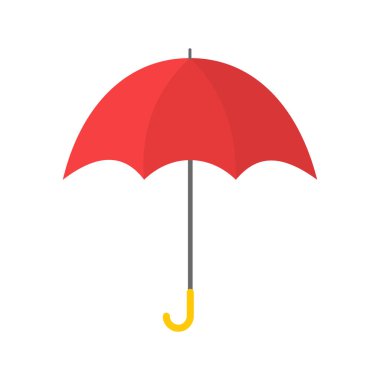 kırmızı şemsiye beyaz arkaplanda izole.
