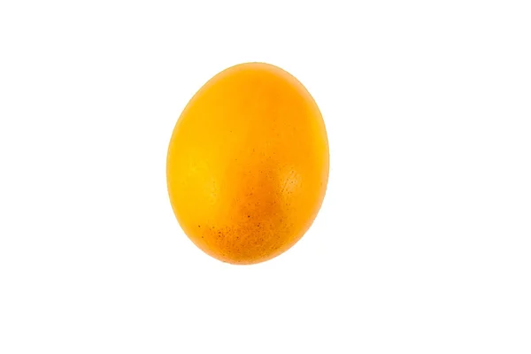 Ovos de páscoa coloridos feitos à mão isolados em um fundo branco — Fotografia de Stock