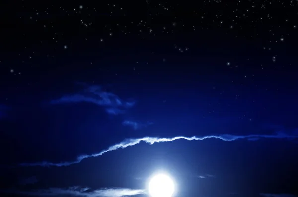 Blå natthimlen — Stockfoto