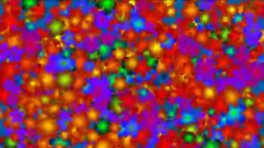 Kaotik hareket Çok renkli çiçekler