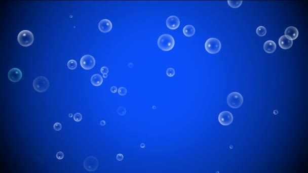 Écran bleu. Le mouvement chaotique des bulles d'air .