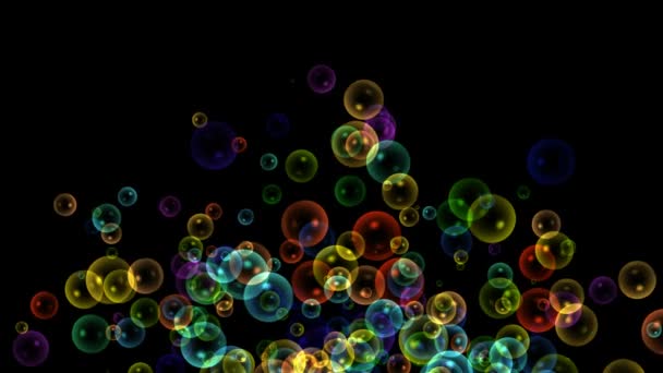 Multi Colored Air Bubbles — Stock Video