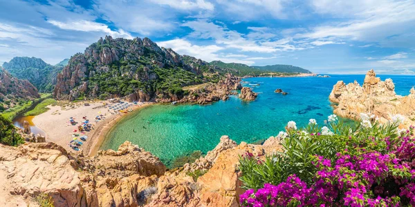 Paisagem Costa Paradiso Com Selvagem Spiaggia Cossi Sardenha — Fotografia de Stock