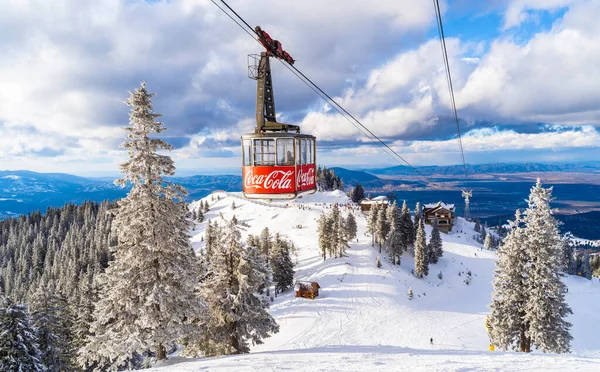 Brasov Roemenië Februari 2020 Luchtfoto Van Beroemde Skipiste Poiana Brasov — Stockfoto