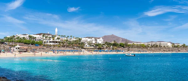 Landschap Met Playa Blanca Dorada Strand Lanzarote Canarische Eilanden Spanje — Stockfoto