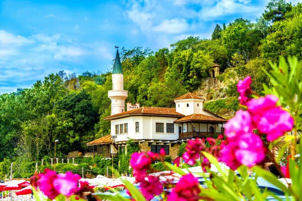 Balchik Palace Castle of Romanian Queen Marie at Bulgarian Black Sea coast