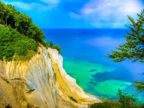 Top Van Witte Kliffen Bergen Klint Denemarken — Stockfoto