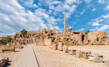 Karnak temple complex with Obelisk in Luxor, Egypt clipart
