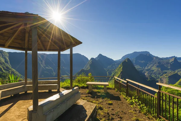 Caldera Montañas Cirque Mafate Cap Noir Dos Ane Isla Reunión — Foto de Stock