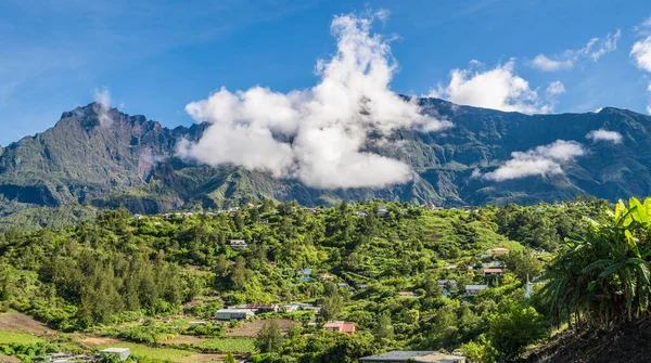 Paisaje Con Ciudad Cilaos Cirque Cilaos Isla Reunión — Foto de Stock