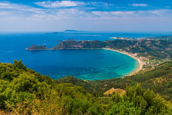 View Agios Georgios Pagon Beach Corfu Island Greece — Stock Photo, Image